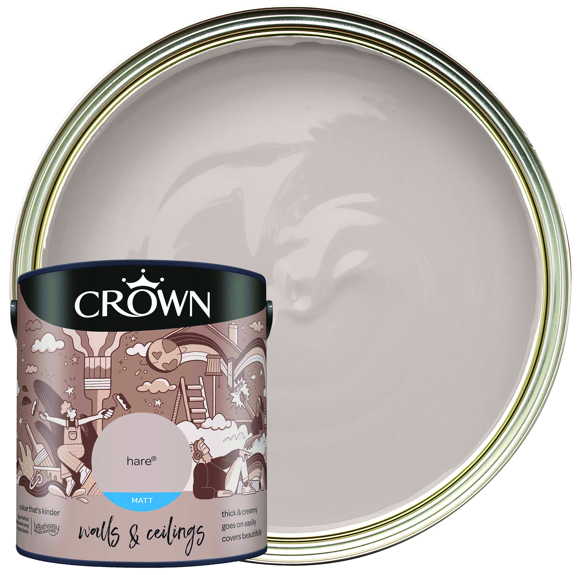 Crown Matt Emulsion Paint - Hare - 2.5L