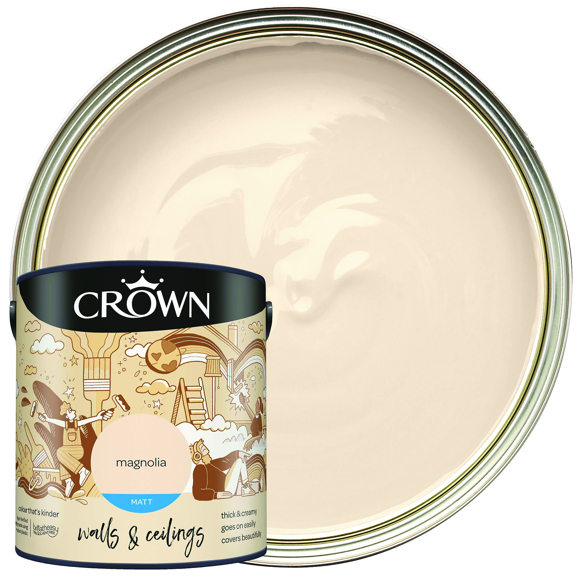 Image of Crown Matt Emulsion Paint - Magnolia - 2.5L