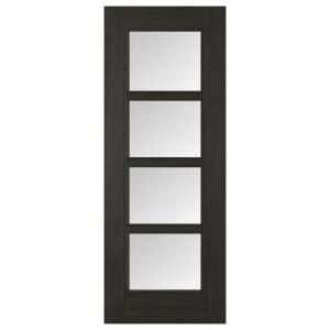 LPD Internal Vancouver Clear Glazed Pre-finished Smoked Oak Door - 1981mm