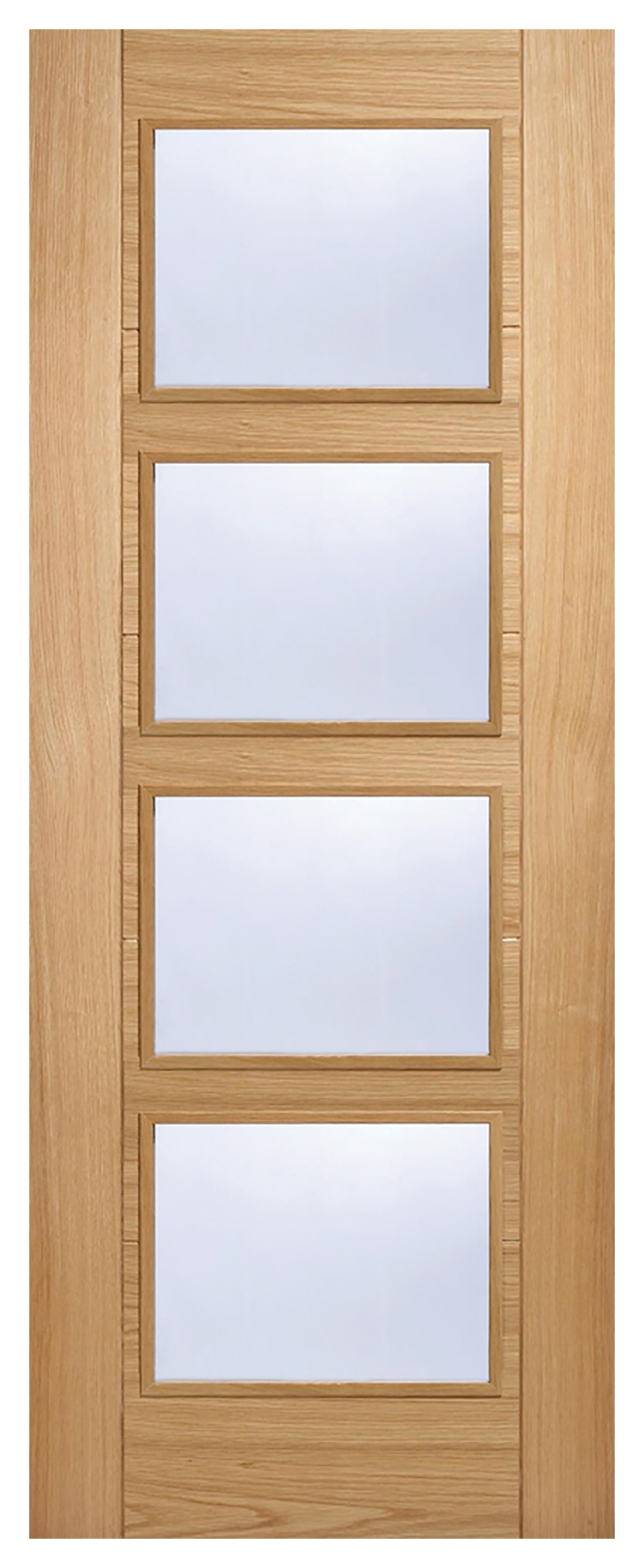 LPD Internal Vancouver 4 Lite Pre-Finished Oak Solid Core Door - 726 x 2040mm