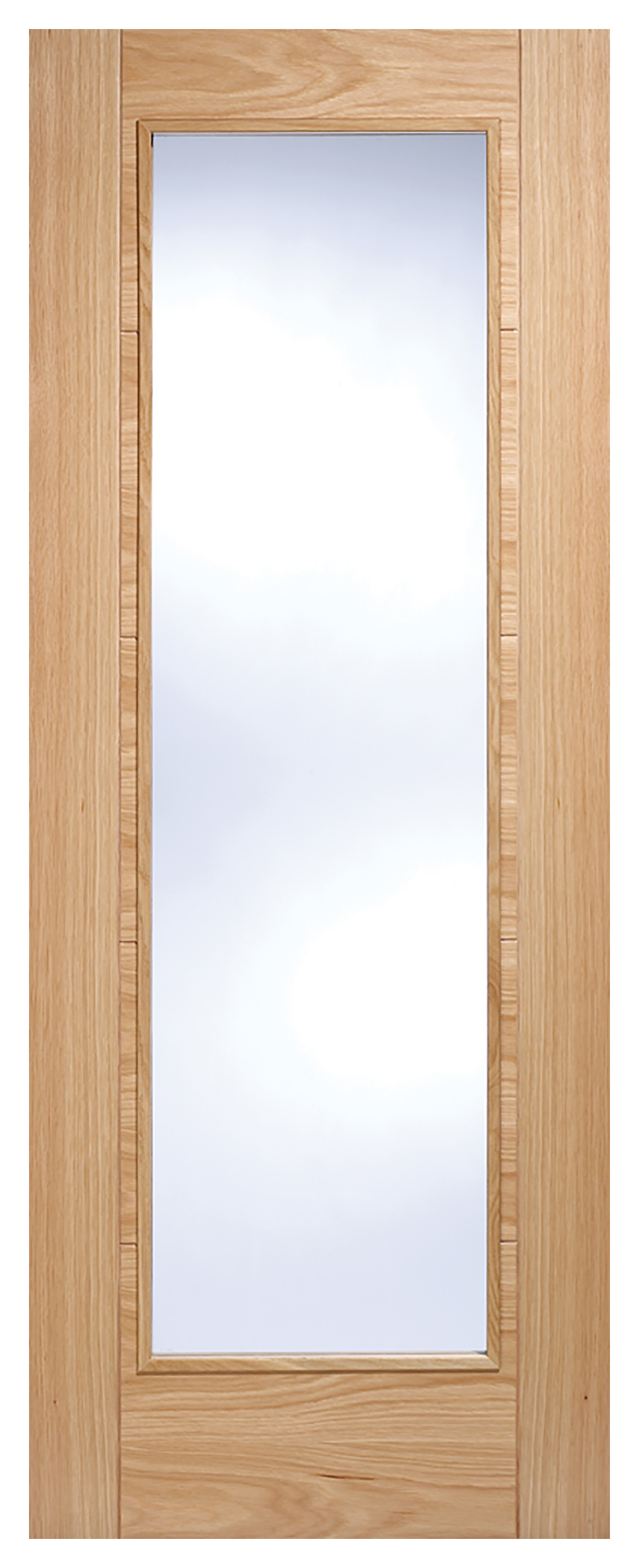 LPD Internal Vancouver Pattern 10 Clear Glazed Pre-Finished Oak Door - 1981mm