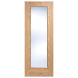 LPD Internal Vancouver Pattern 10 Clear Glazed Pre-Finished Oak Door - 2040mm