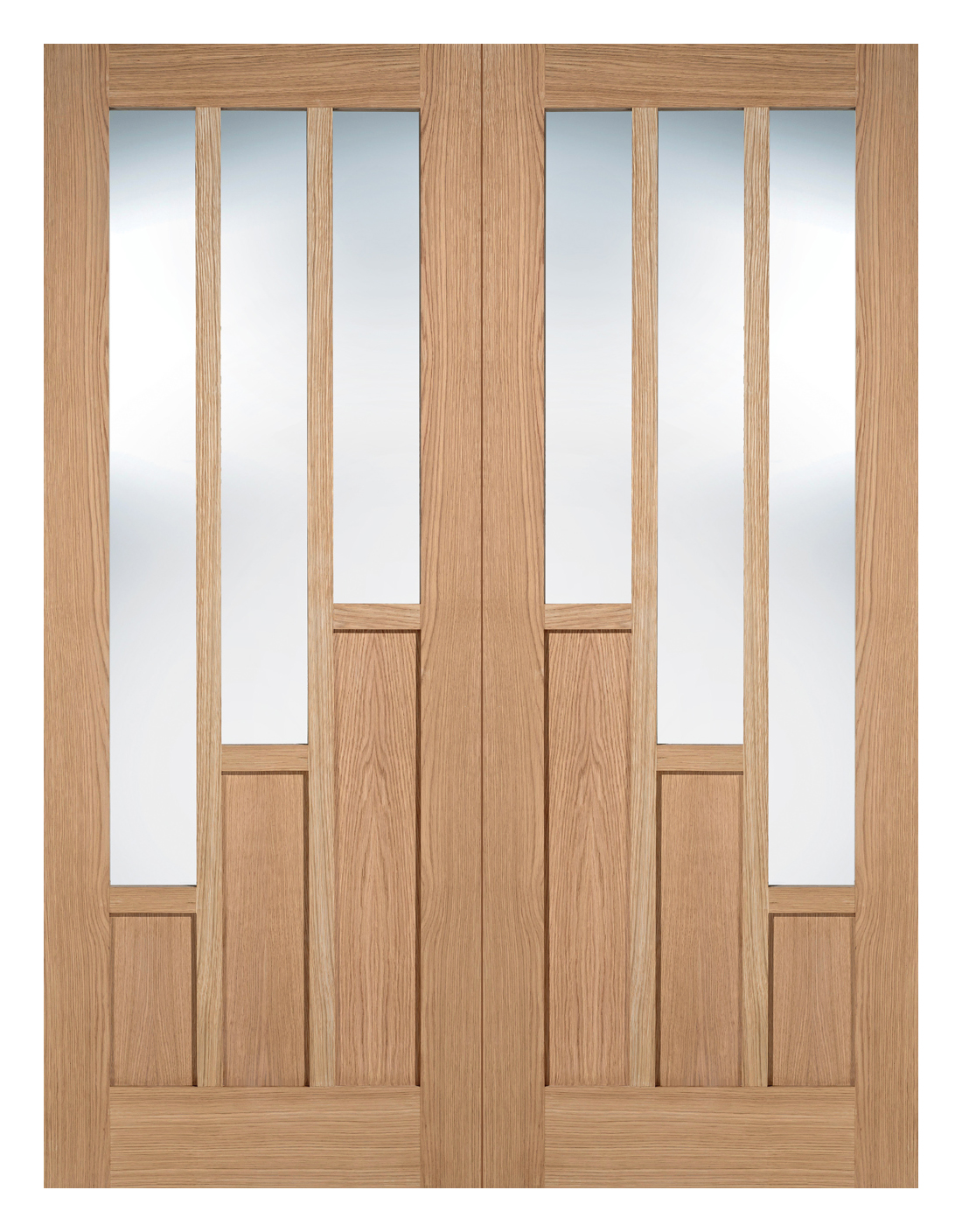 LPD Internal Coventry Pair Pre-Finished Oak Solid Core Door - 1168 x 1981mm