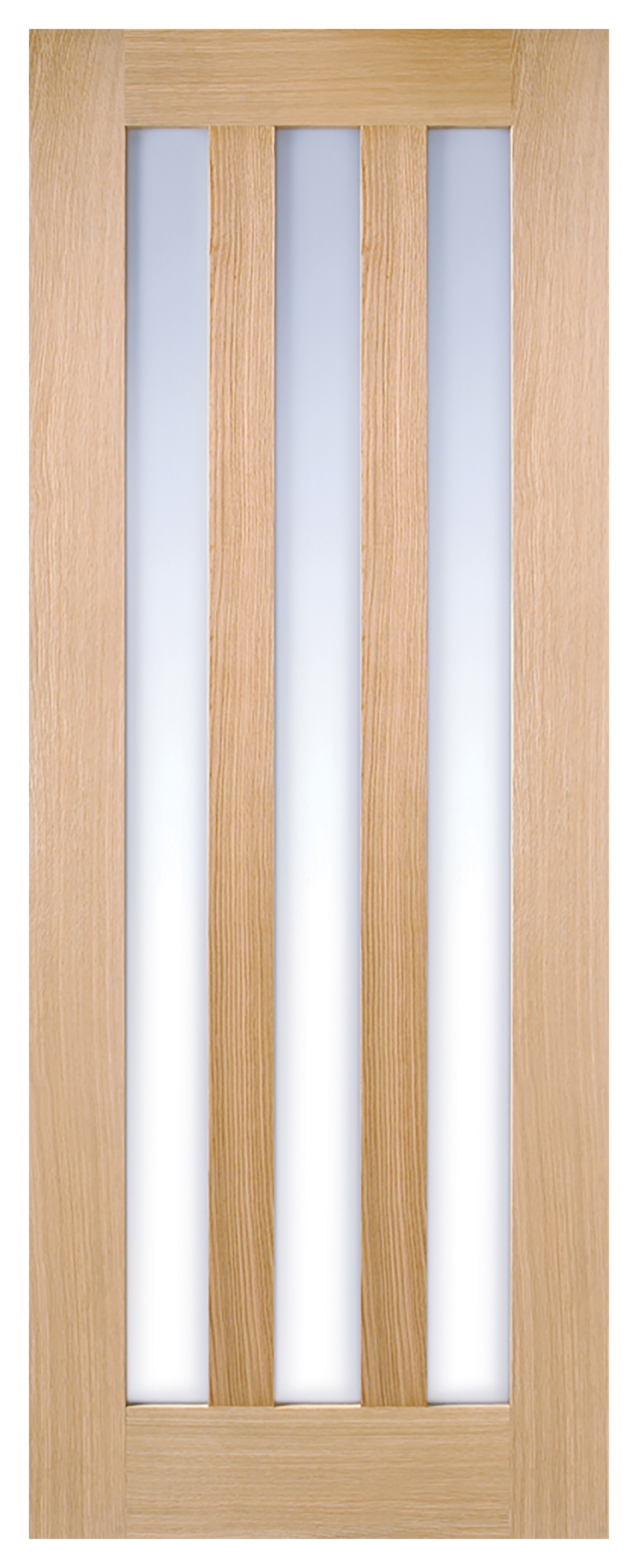 LPD Internal Utah 3 Lite Clear Unfinished Oak Solid Core Door - 838 x 1981mm