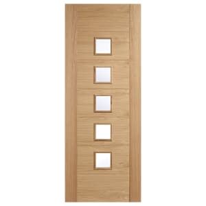LPD Internal Carini Glazed Unfinished Oak Door - 2040mm