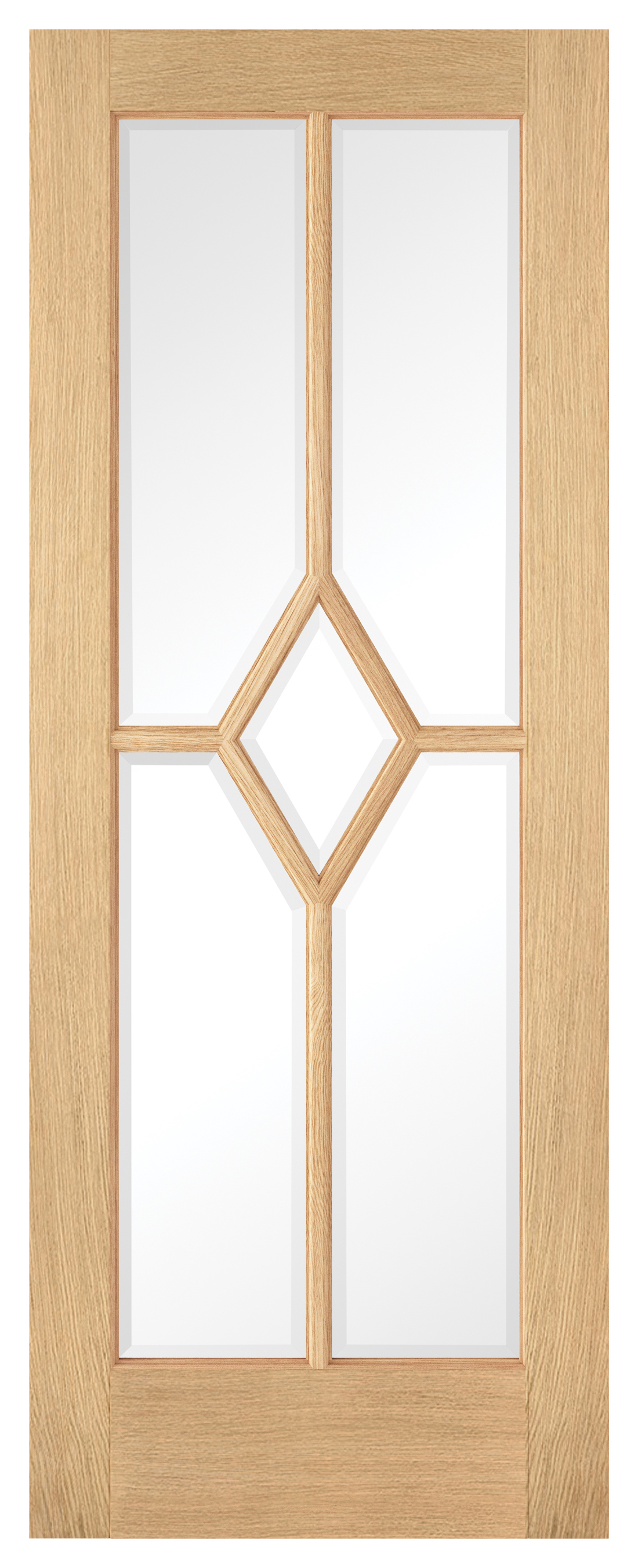 LPD Internal Reims Clear Glazed Pre-finished Oak Door - 1981mm