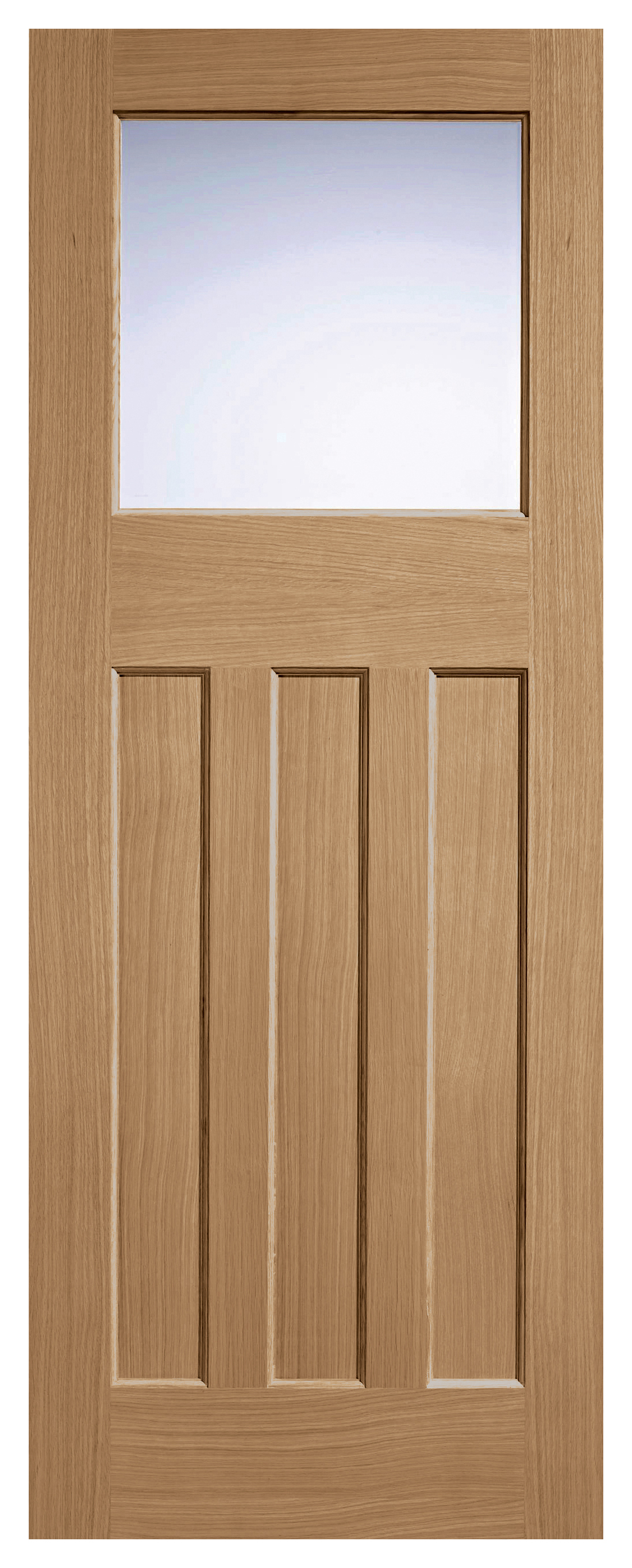 LPD Internal 1 Lite DX 30s Unfinished Oak Solid Core Door - 838 x 1981mm