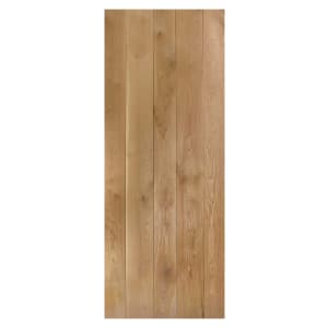 LPD Internal Solid Oak Ledged Unfinished Oak Door - 1981mm