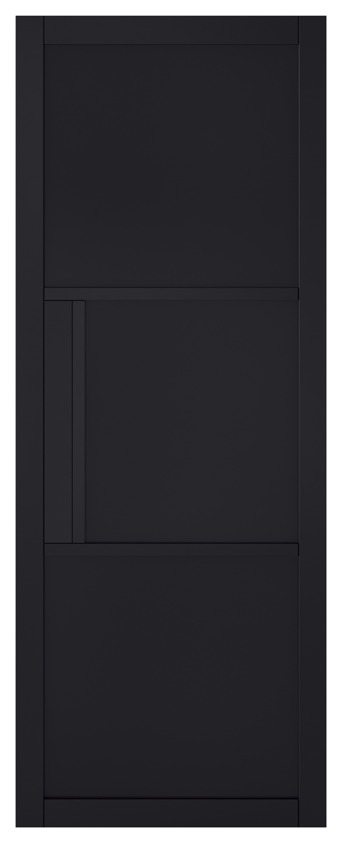 Image of LPD Internal Tribeca 3 Panel Primed Plus Black Solid Core Door - 762 x 1981mm