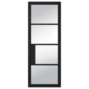 LPD Internal Chelsea Clear Glazed Primed Plus Black Door - 1981mm