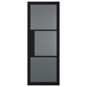 LPD Internal Tribeca Tinted Glazed Primed Plus Black Door - 1981mm