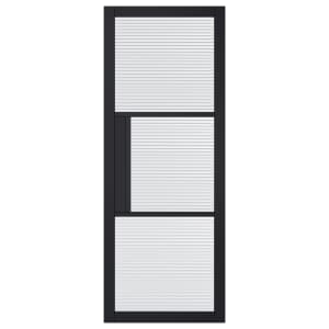 LPD Internal Tribeca Glazed Reeded Primed Plus Black Door - 1981mm