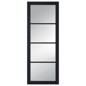 LPD Internal Soho Clear Glazed Pre-finished Dark Charcoal Door - 1981mm