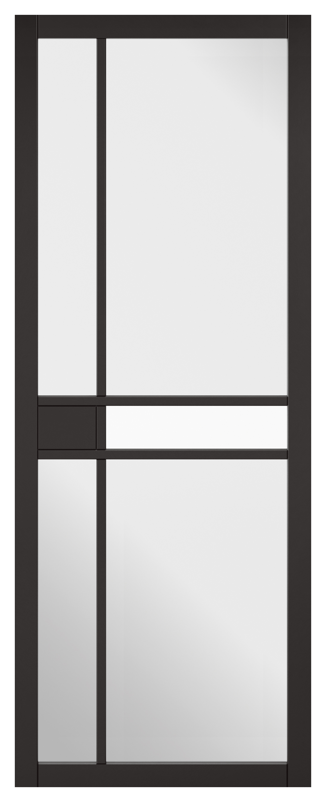 Image of LPD Internal Greenwich 5 Lite Primed Black Solid Core Door - 686 x 1981mm
