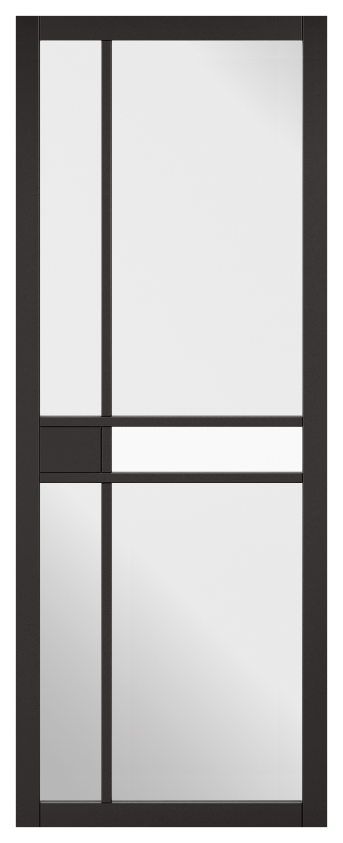 Image of LPD Internal Greenwich 5 Lite Primed Black Solid Core Door - 838 x 1981mm