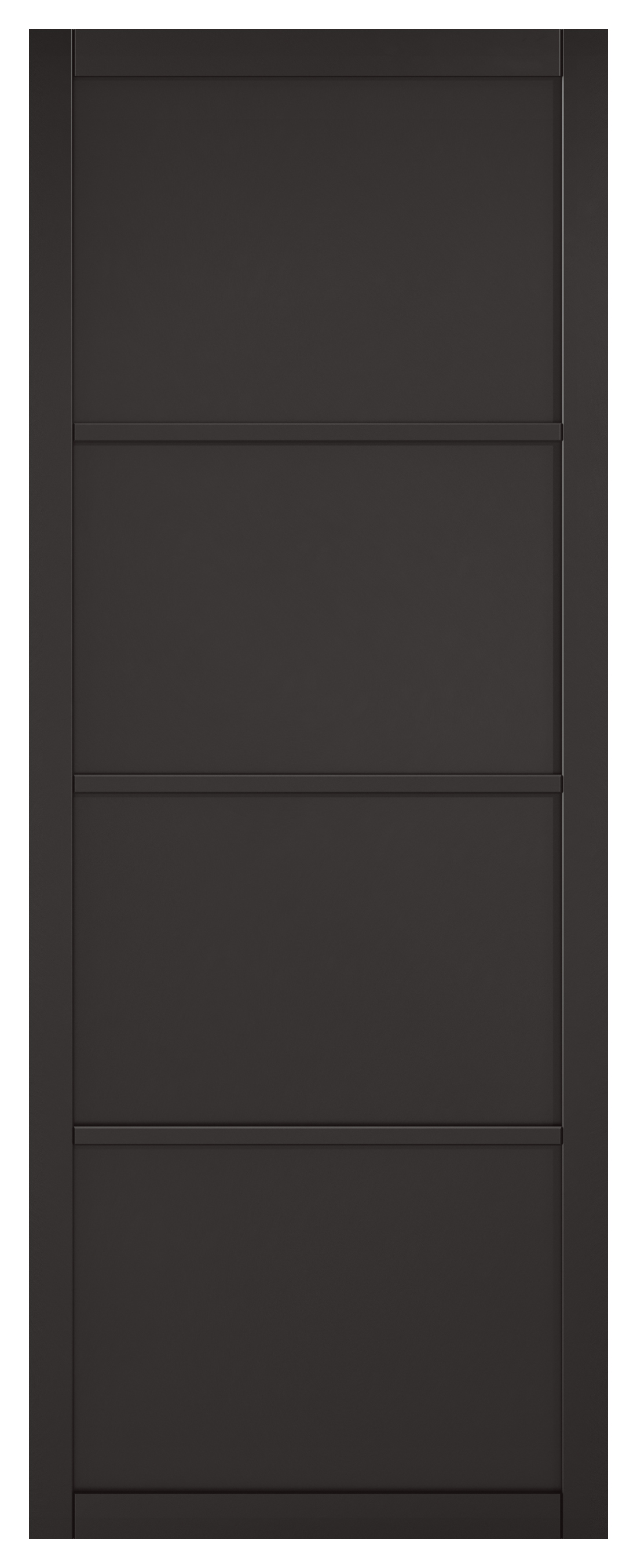 Image of LPD Internal Soho 4 Panel Primed Black Solid Core Door - 686 x 1981mm