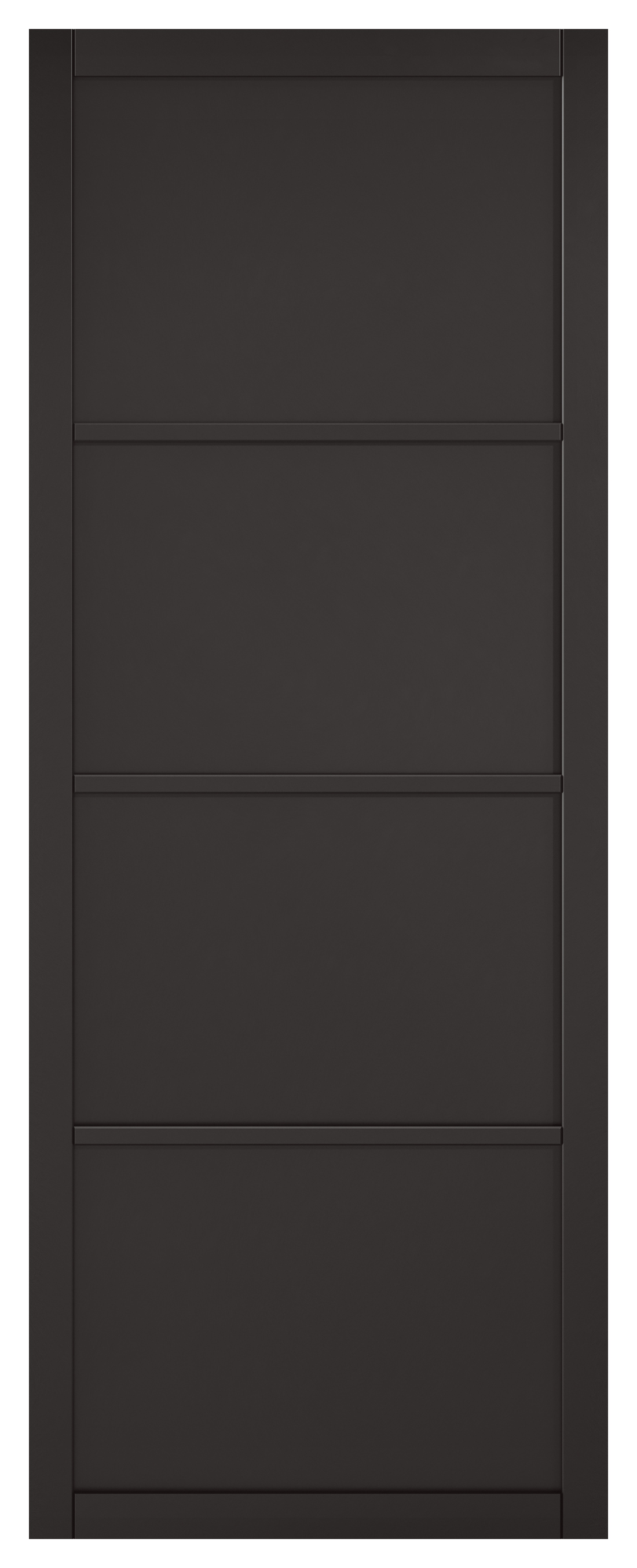 LPD Internal Soho 4 Panel Primed Black Solid Core Door - 838 x 1981mm