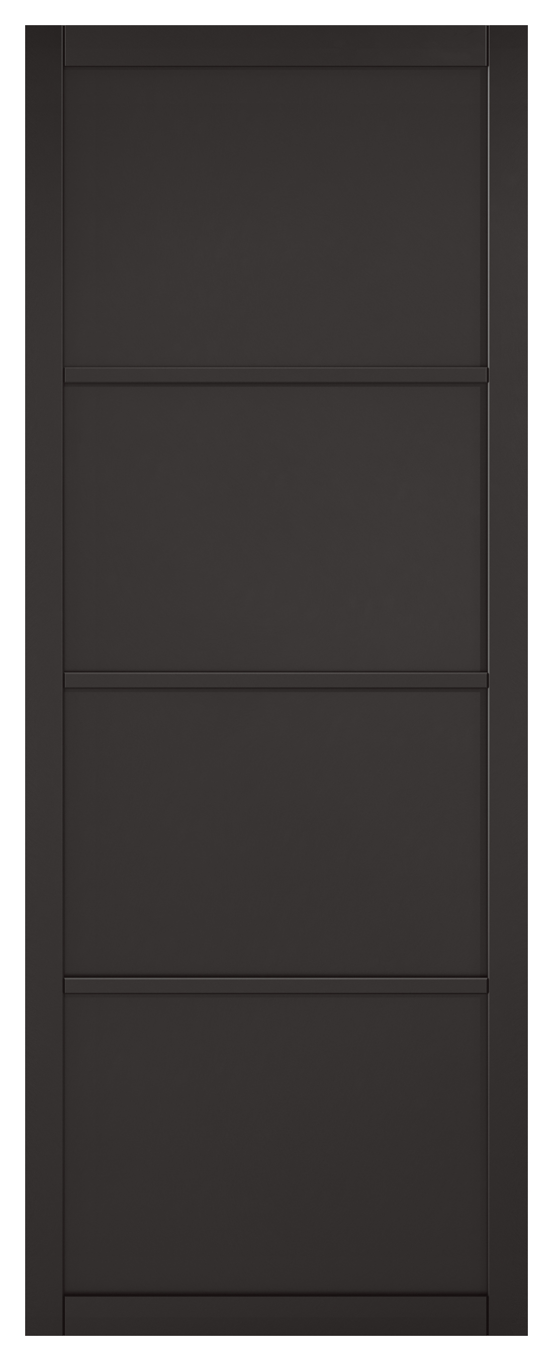 LPD Internal Soho 4 Panel Primed Black Door - 1981mm