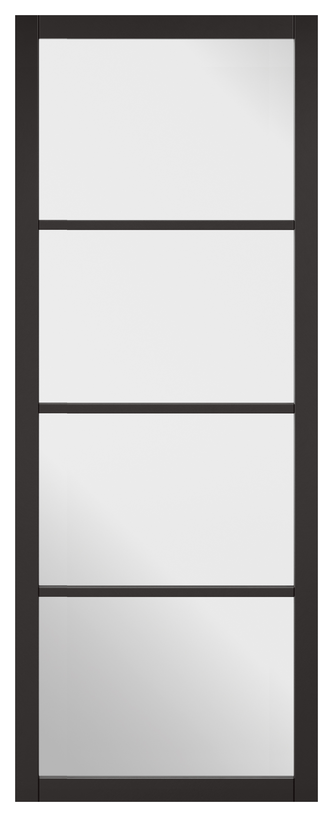 Image of LPD Internal Soho 4 Lite Primed Black Solid Core Door - 686 x 1981mm