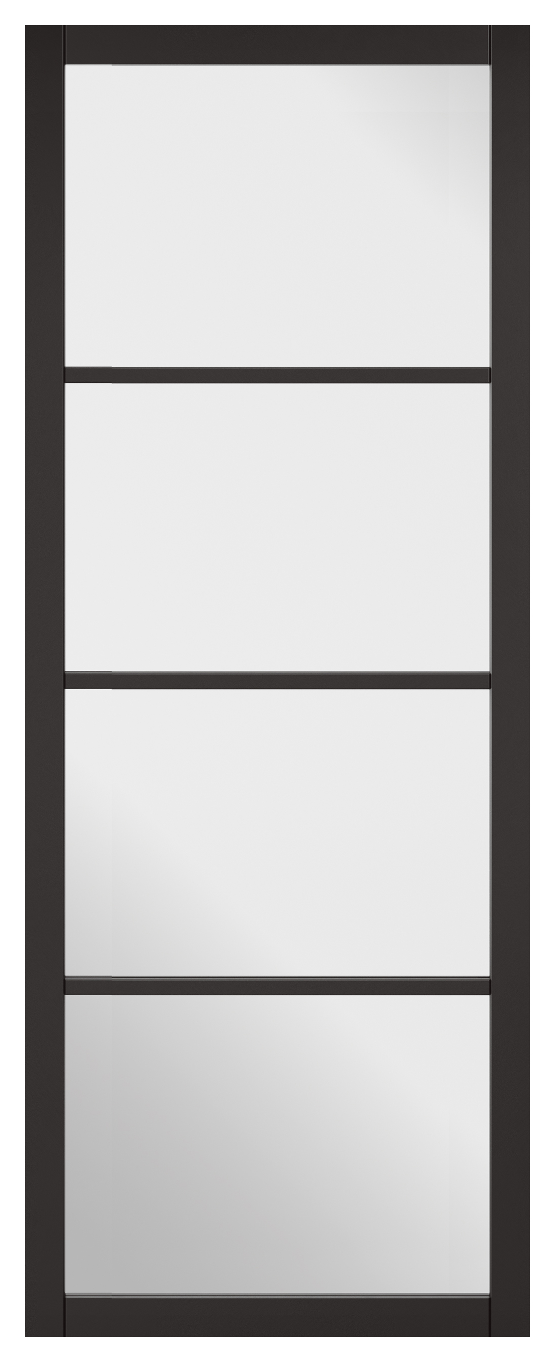 LPD Internal Soho Clear Glazed Primed Black Door - 1981mm