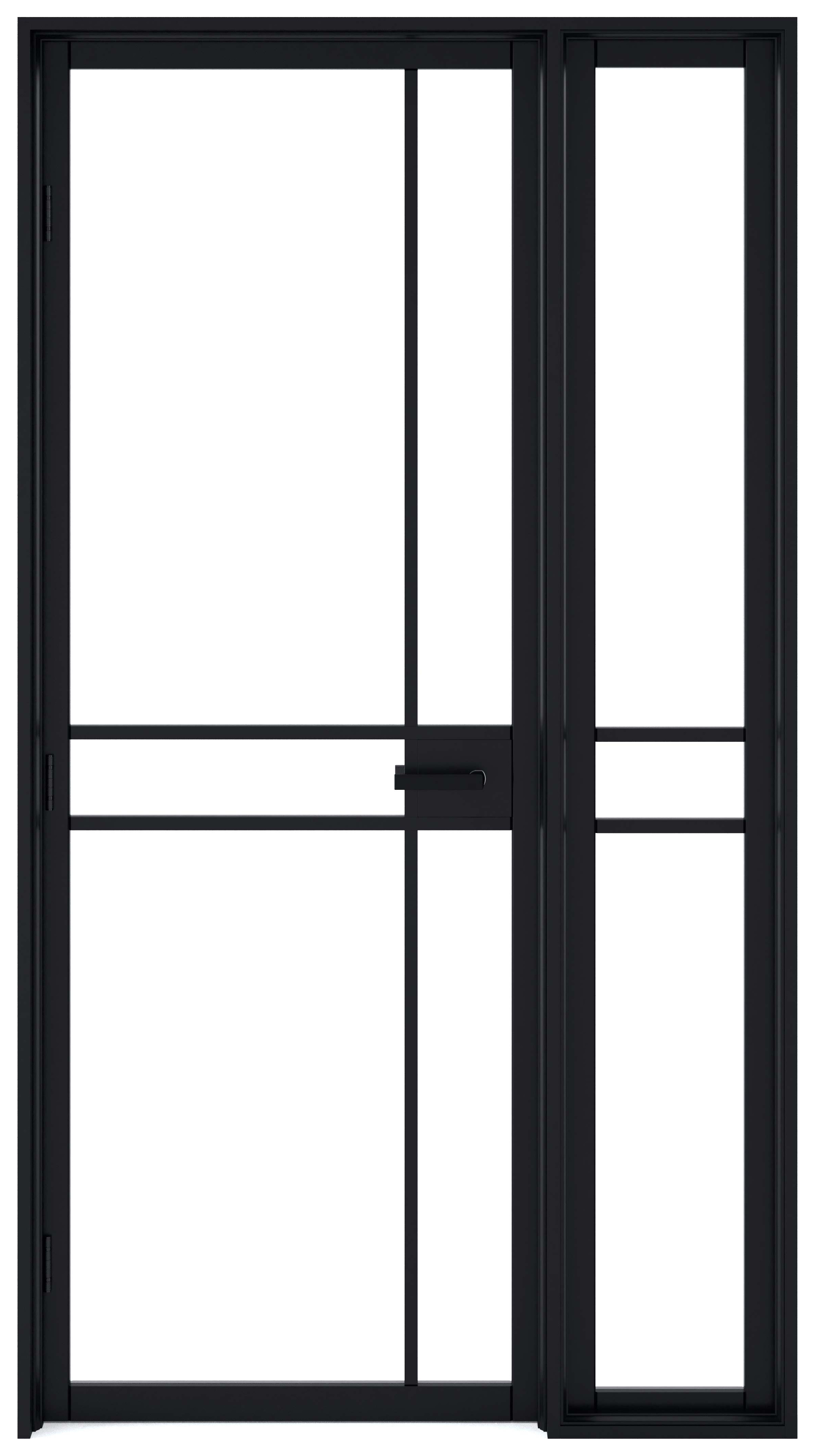 LPD Internal Greenwich Demi Panel Primed Black Door - 1981mm