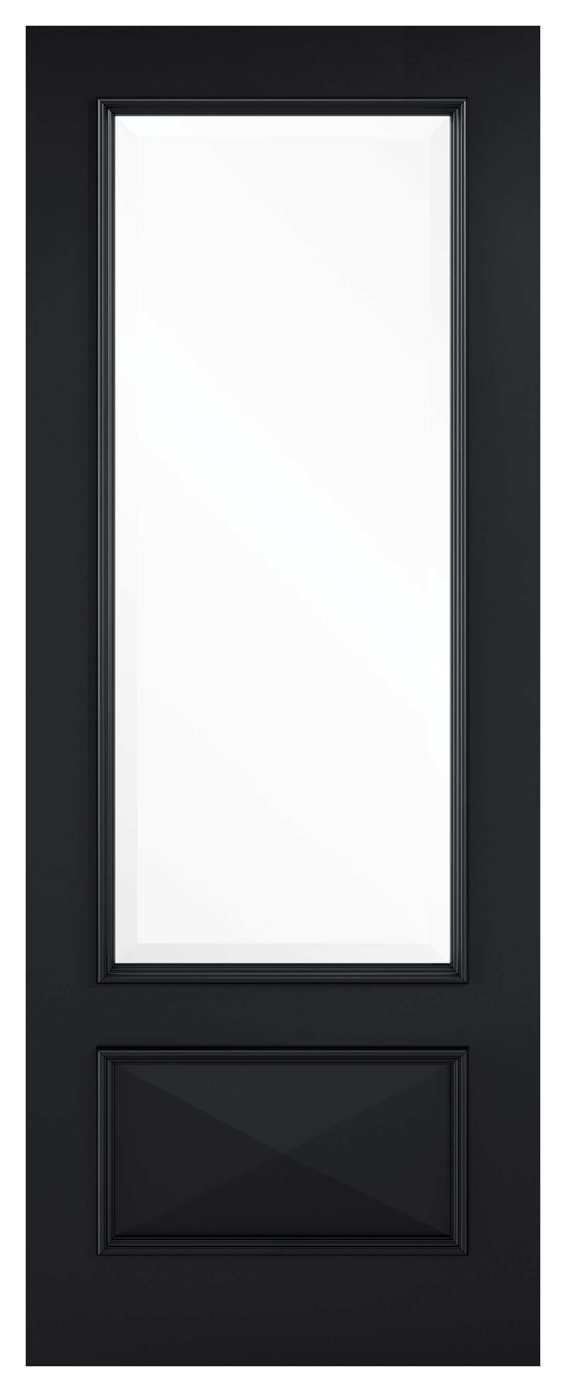 Image of LPD Internal Knightsbridge 1 Lite Primed Plus Black Solid Core Door - 686 x 1981mm