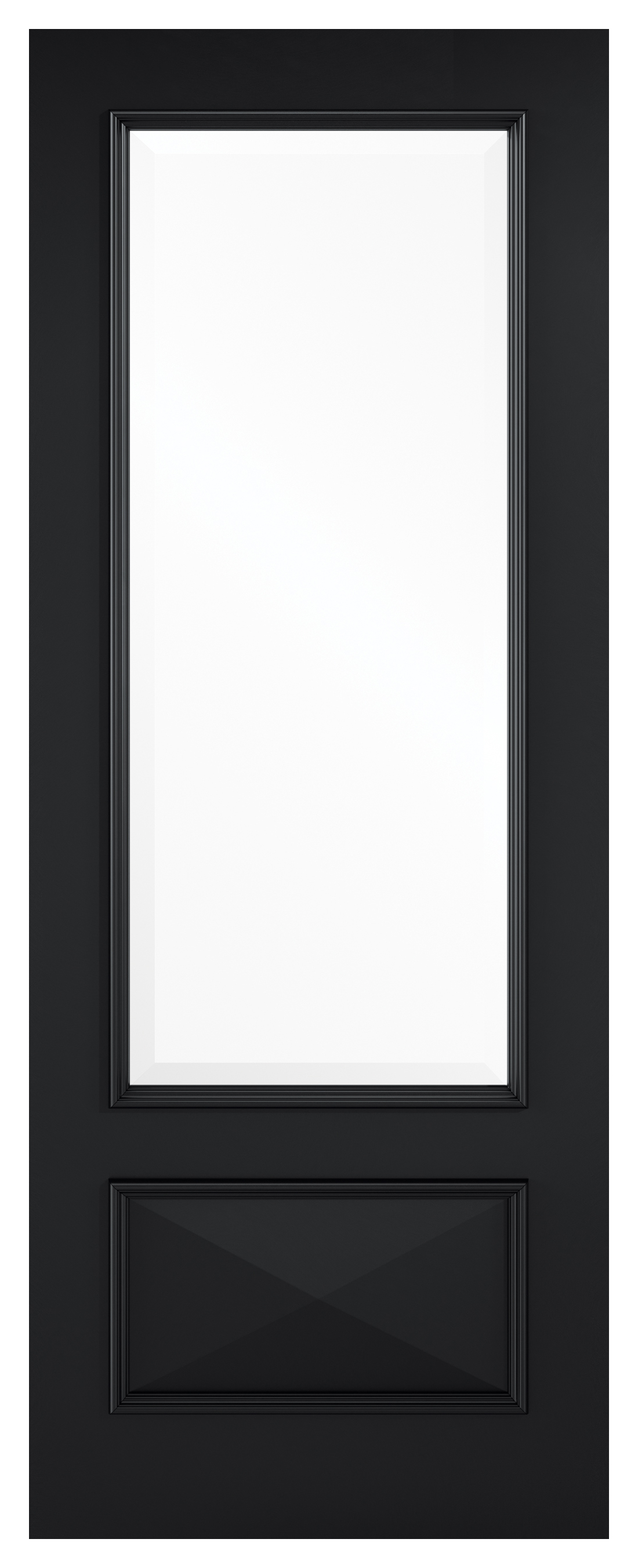 LPD Internal Knightsbridge 1 Lite Primed Plus Black Solid Core Door - 762 x 1981mm