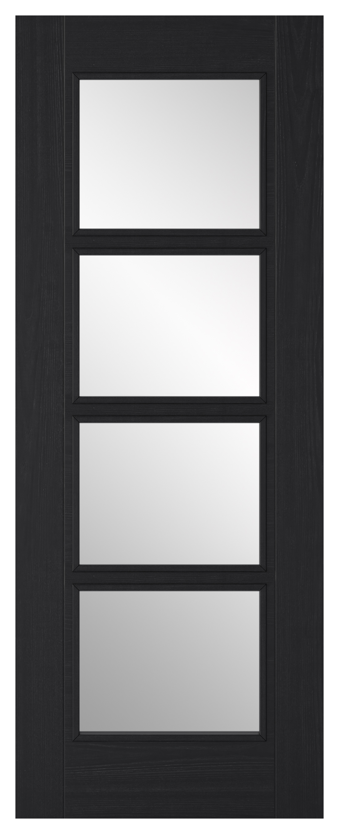 Image of LPD Internal Vancouver 4 Lite Pre-Finished Charcoal Black Solid Core Door - 726 x 2040mm