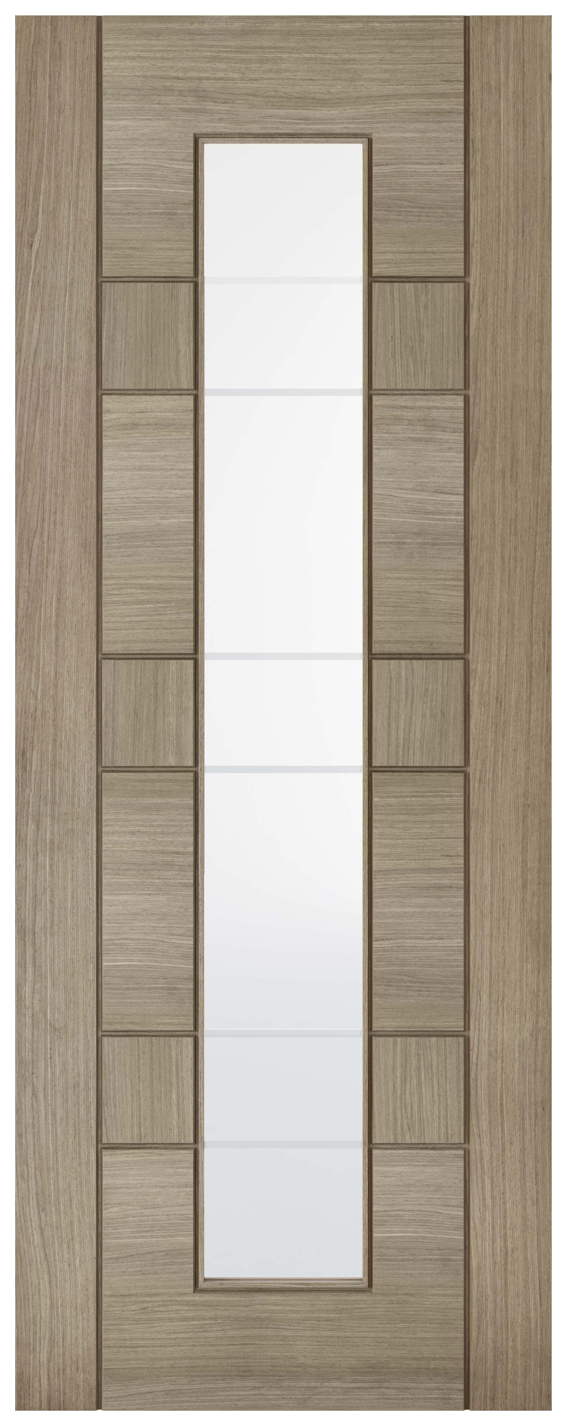 LPD Internal Edmonton 1 Lite Pre-Finished Light Grey Solid Core Door - 762 x 1981mm
