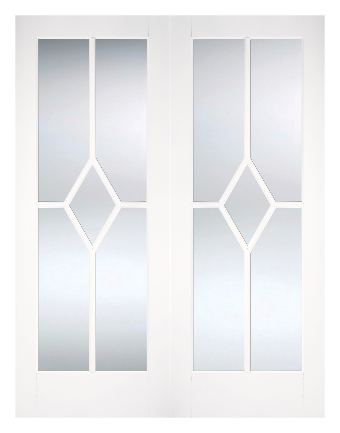 LPD Internal Reims Pair Primed White Solid Core Door - 1372 x 1981mm