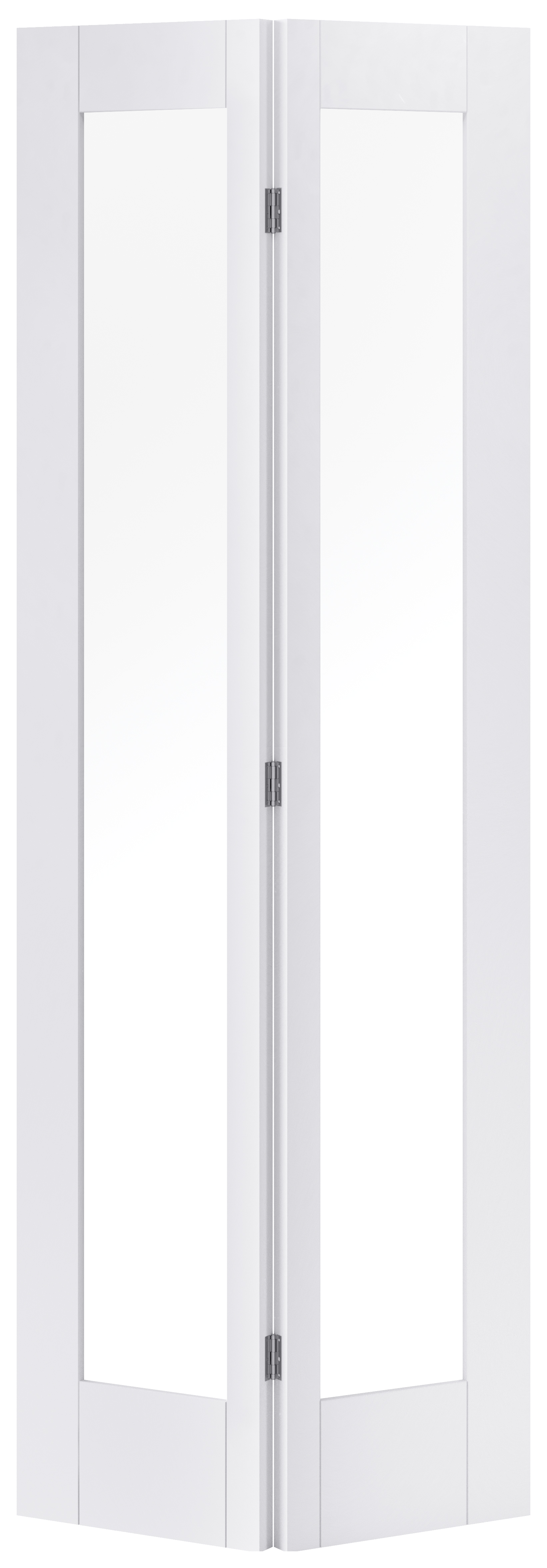 LPD Internal 2 Lite Bi-Fold Pattern 10  Primed White Solid Core Door - 686 x 1981mm