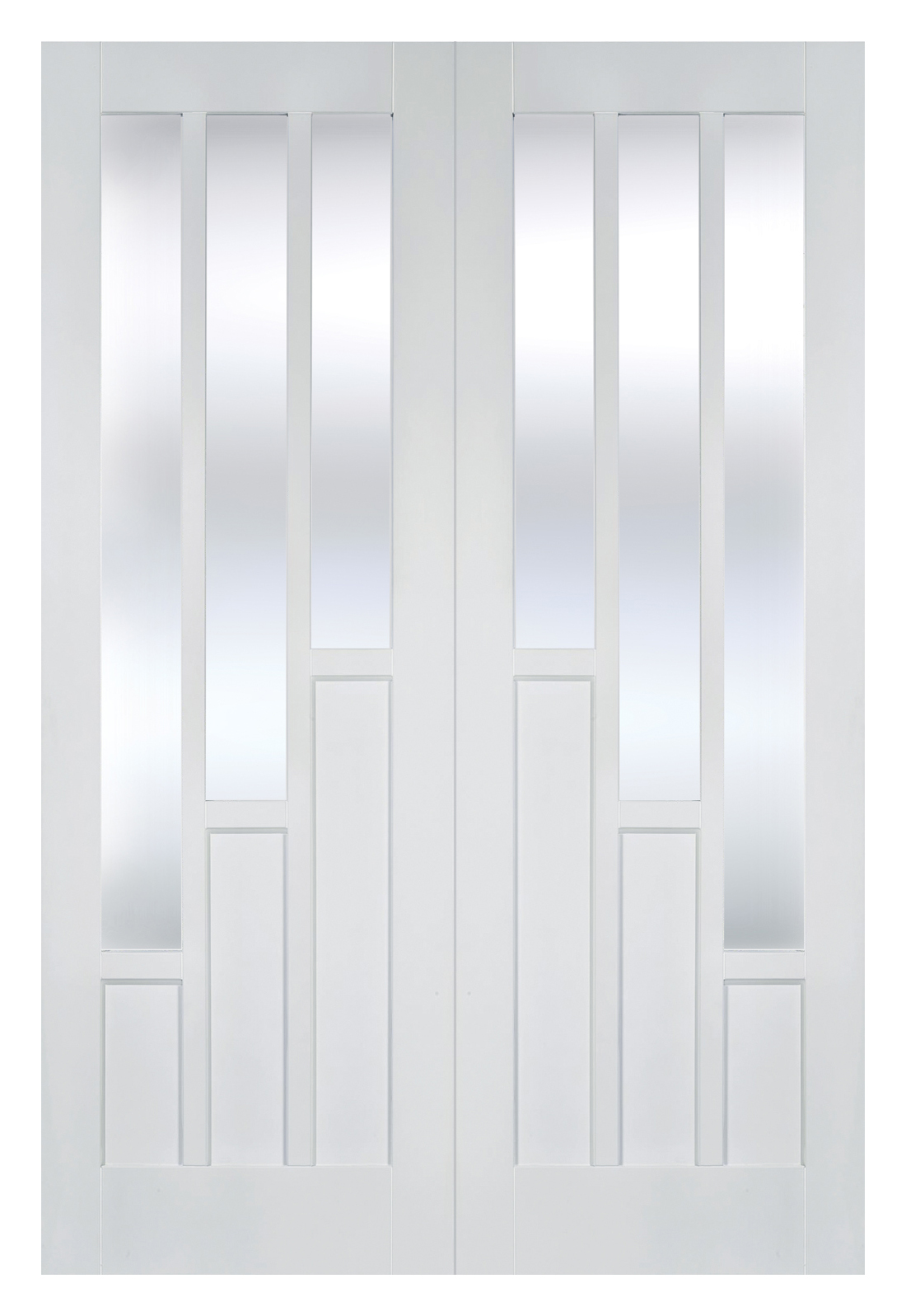 LPD Internal Coventry Pair Primed White Solid Core Door - 1372 x 1981mm