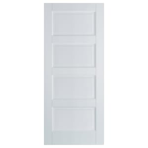 Image of LPD Internal Contemporary 4 Panel Primed White Solid Core Door - 686 x 1981mm