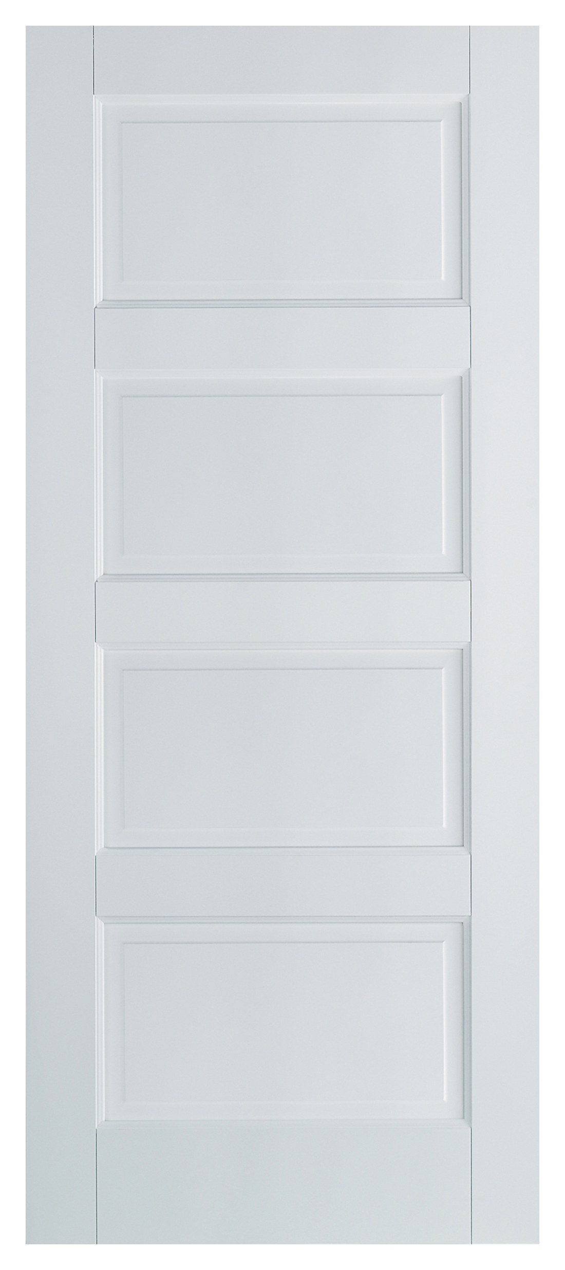 LPD Internal Contemporary 4 Panel Primed White Solid Core Door - 838 x 1981mm