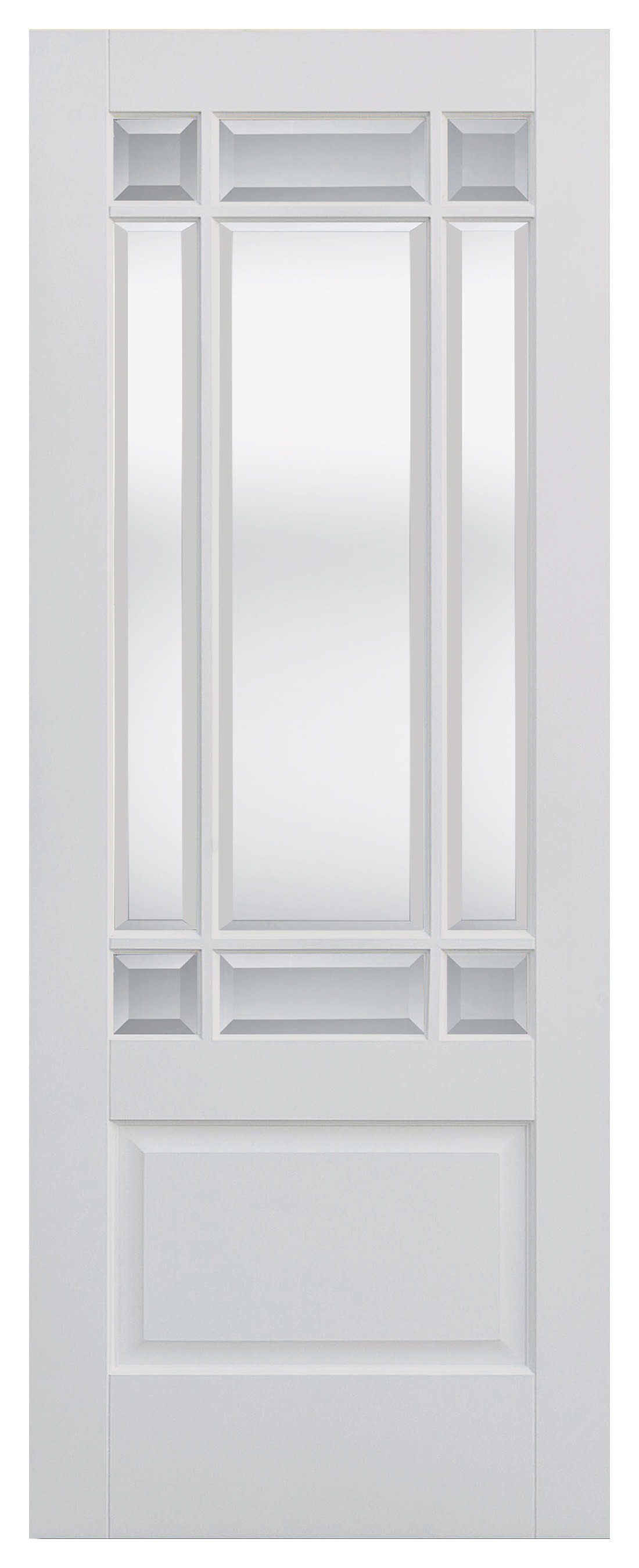 LPD Internal Downham Clear Glazed Primed White Door