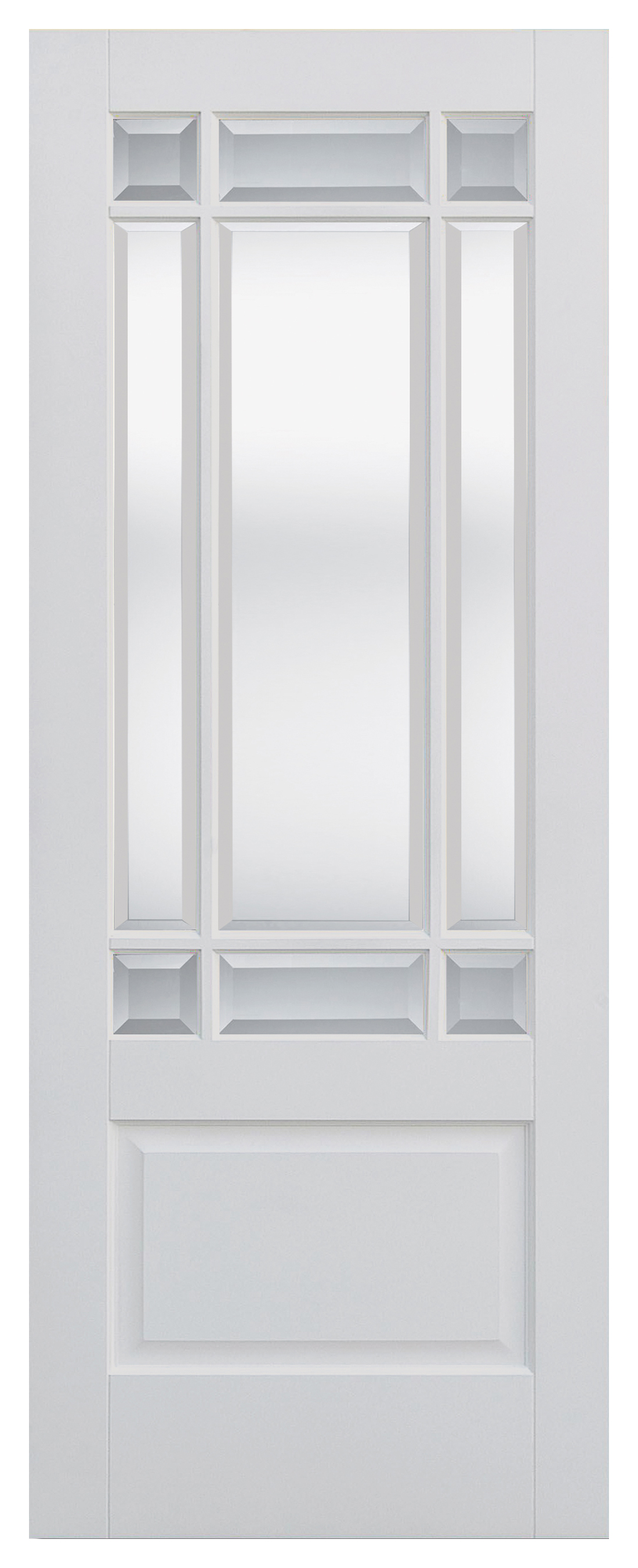 Image of LPD Internal Downham 9 Lite Glazed Primed White Solid Core Door - 726 x 2040mm