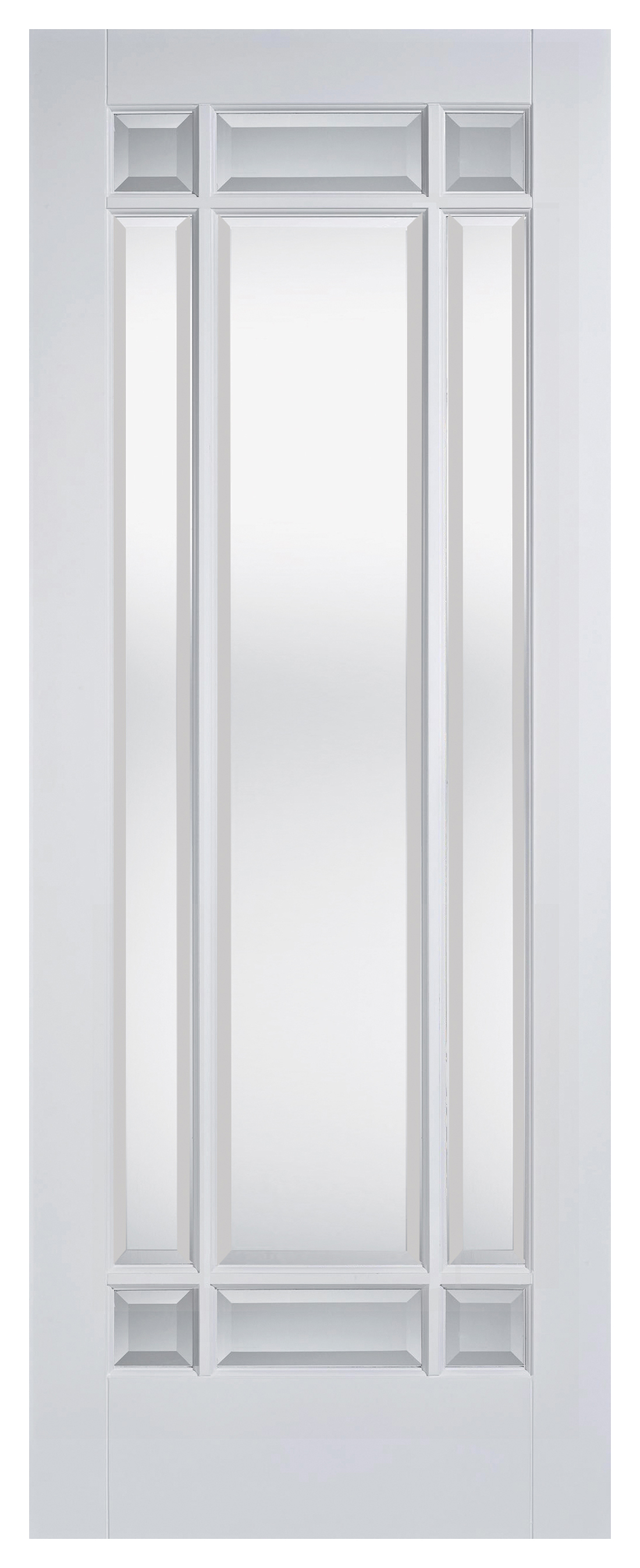 Image of LPD Internal Manhattan 9 Lite Primed White Solid Core Door - 686 x 1981mm