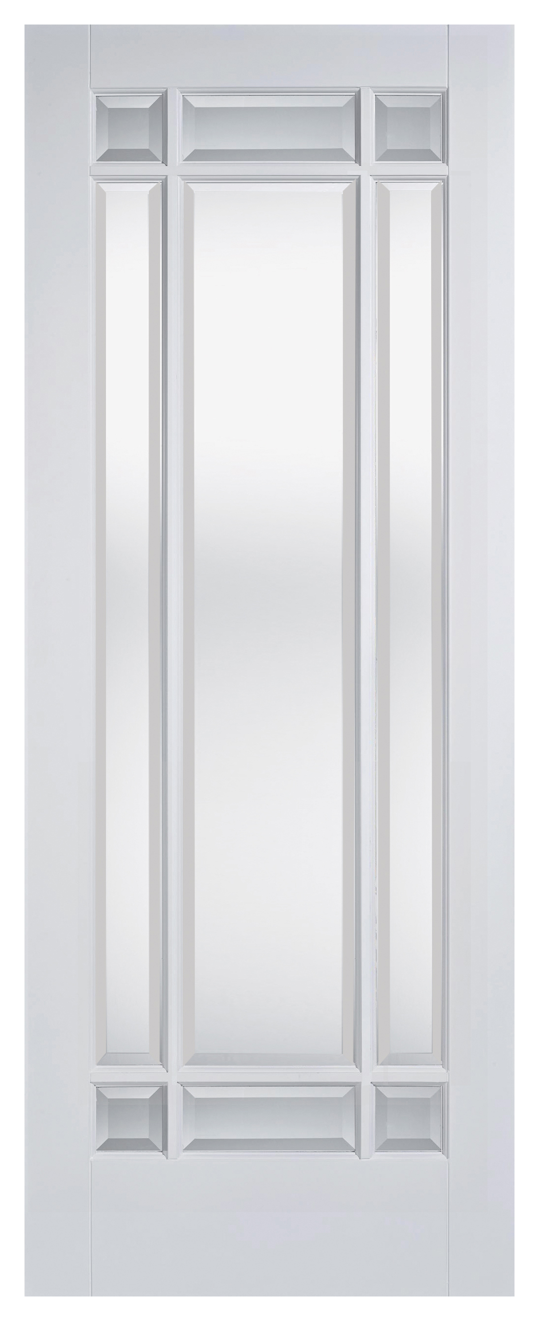 LPD Internal Manhattan Clear Glazed Primed White Door - 1981mm