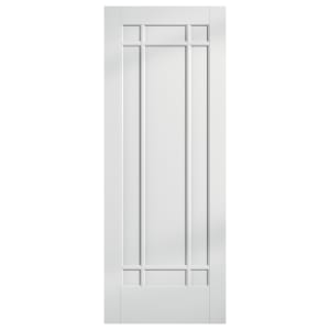 Image of LPD Internal Manhattan 9 Panel Primed White Solid Core Door - 686 x 1981mm