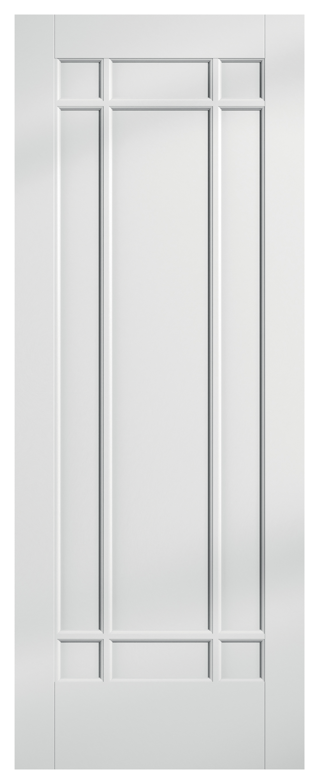 Image of LPD Internal Manhattan 9 Panel Primed White Solid Core Door - 762 x 1981mm