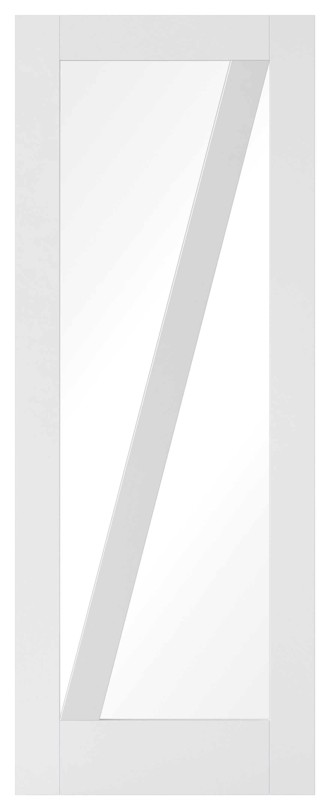 LPD Internal Barn Glazed Primed White Solid Core Door - 838 x 1981mm