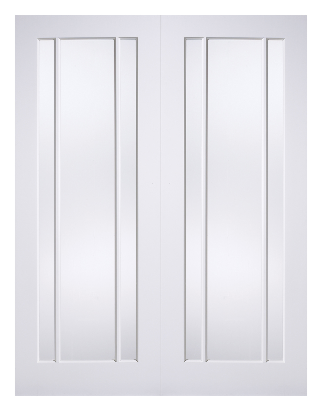 Image of LPD Internal Lincoln Pair Primed White Solid Core Door - 1067 x 1981mm
