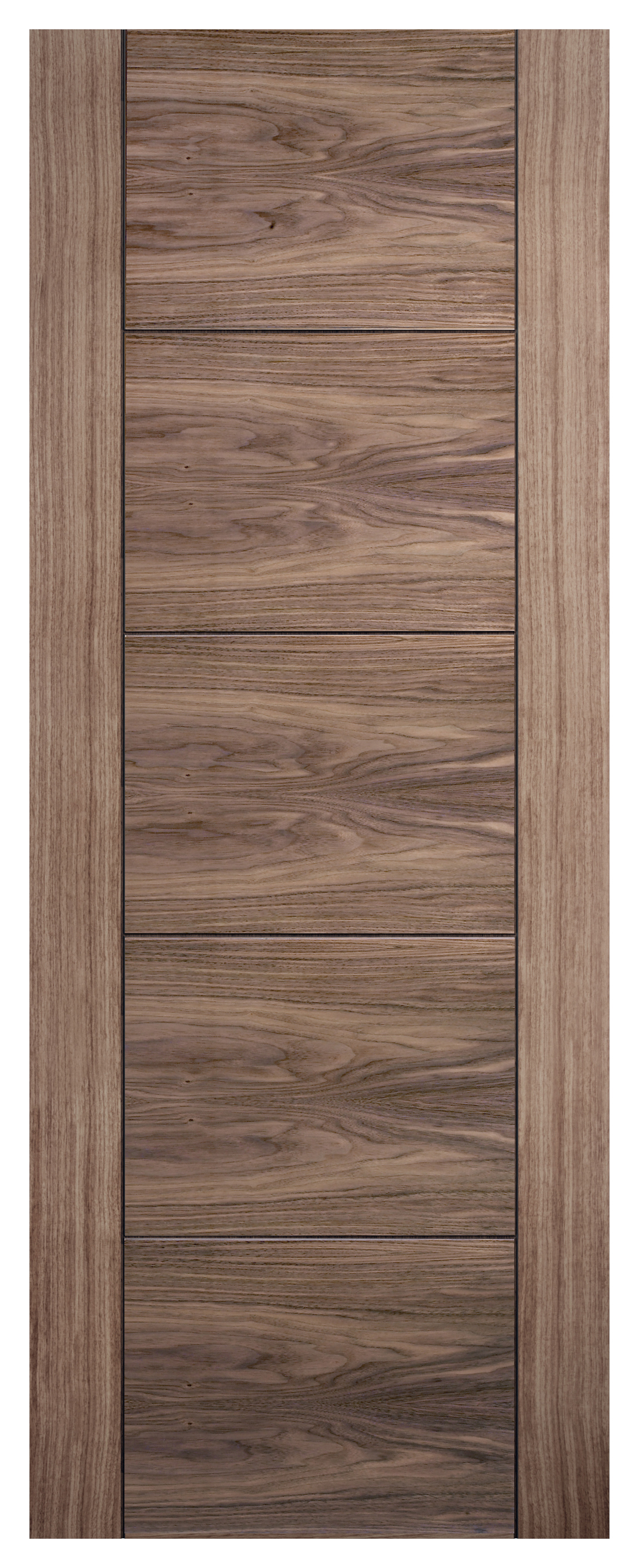 LPD Internal Vancouver 5 Panel Pre-Finished Walnut Solid Core Door - 610 x 1981mm