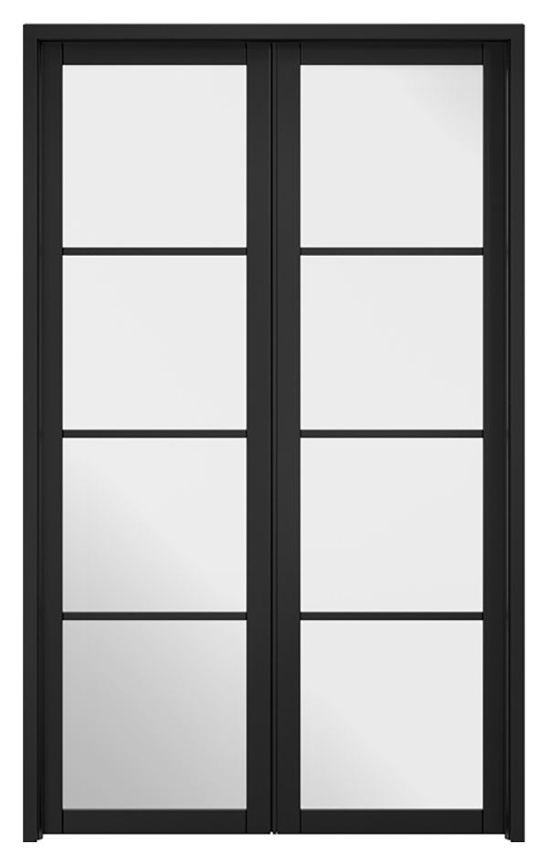 LPD Internal Soho Clear Glazed Black Primed Room Divider - 2031mm