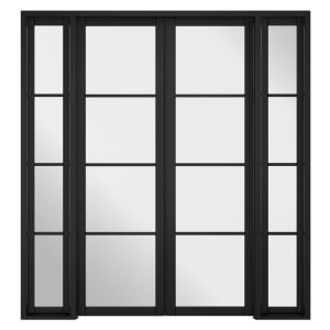 LPD Internal Soho Room Divider W6 Primed Black Solid Core Door - 1904 x 2031mm