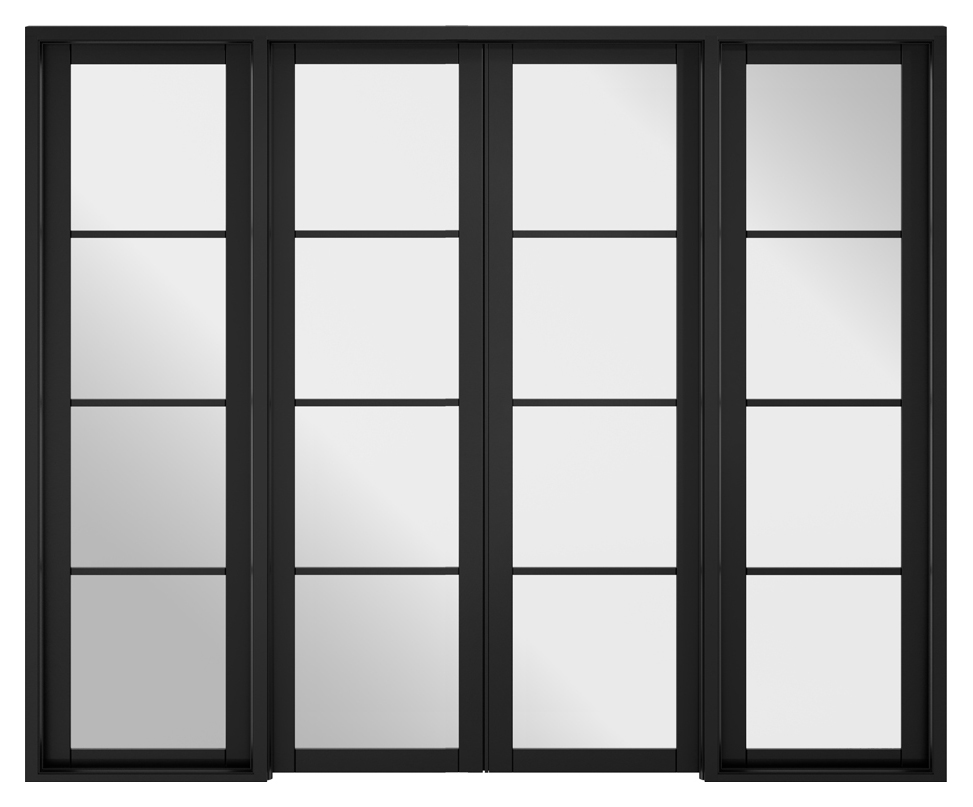 Image of LPD Internal Soho Room Divider W8 Primed Black Solid Core Door - 2478 x 2031mm