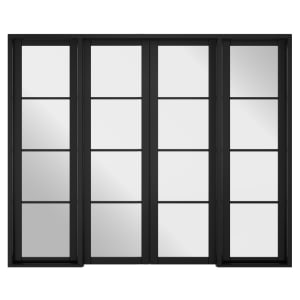 LPD Internal Soho Room Divider W8 Primed Black Solid Core Door - 2478 x 2031mm