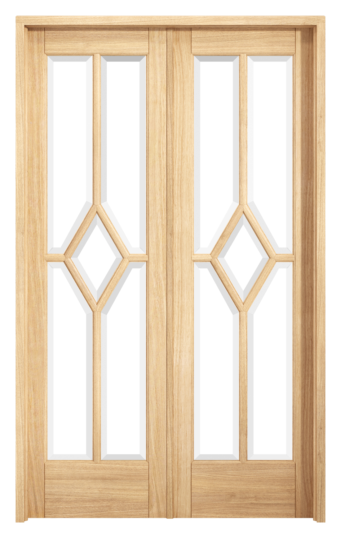 LPD Internal Reims Clear Glazed Pre-finished Oak Room Divider - 2031mm