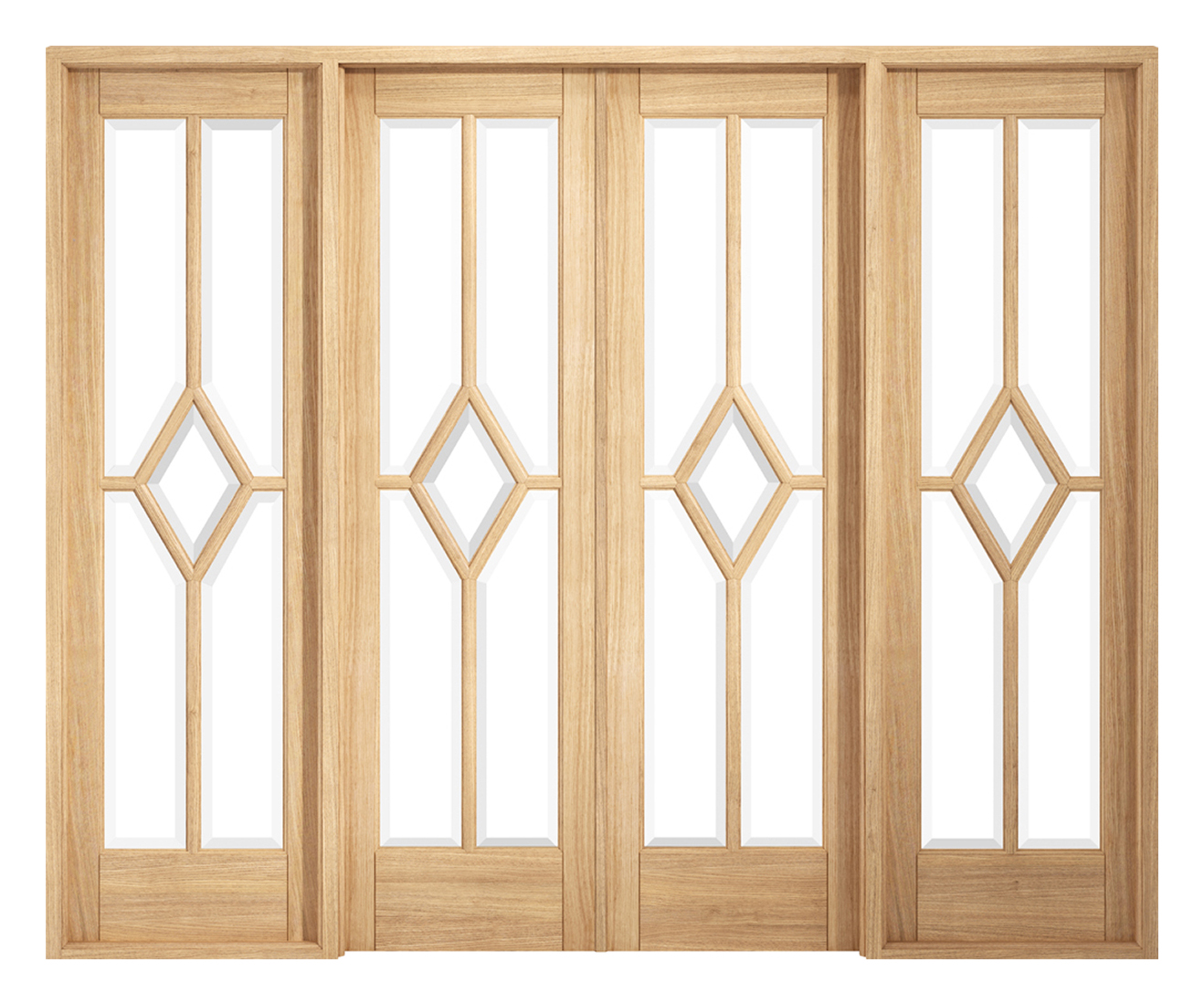 LPD Internal Reims Clear Glazed Pre-finished Oak Room Divider - 2031mm