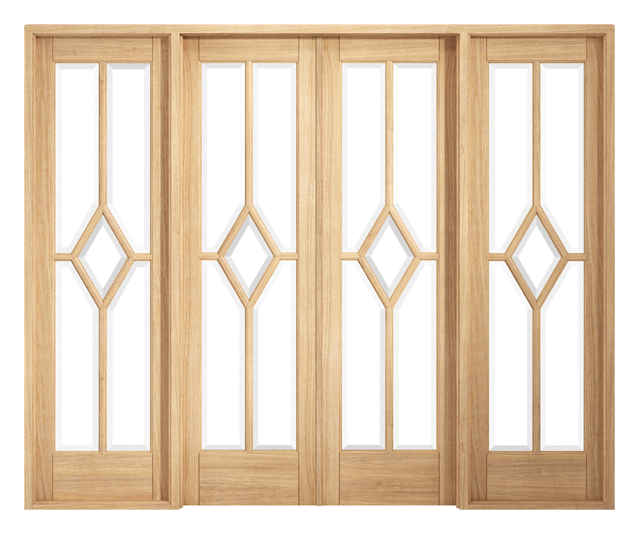 LPD Internal Reims Room Divider W8 Pre-Finished Oak Solid Core Door - 2478 x 2031mm